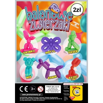 Balonowe zwierzaki 32 mm - 100 szt